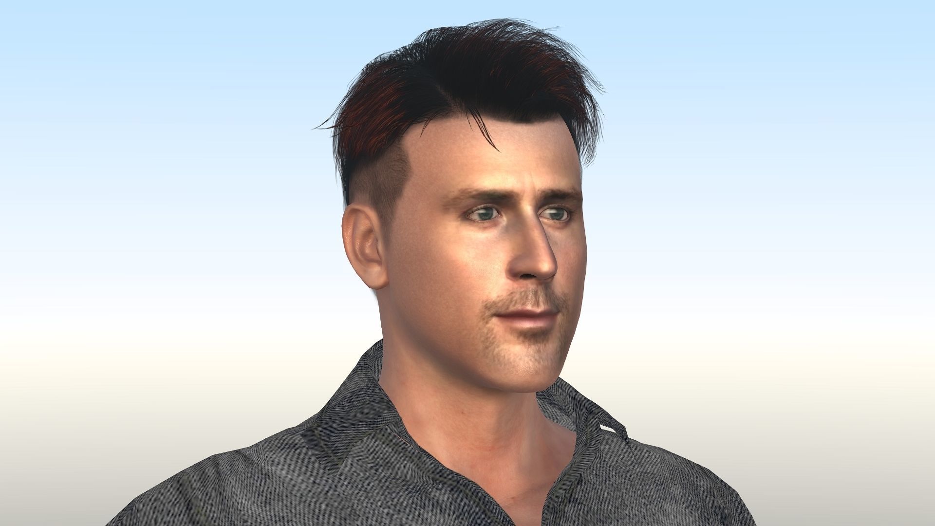 Ryan Gosling  Low-poly 3D model_7