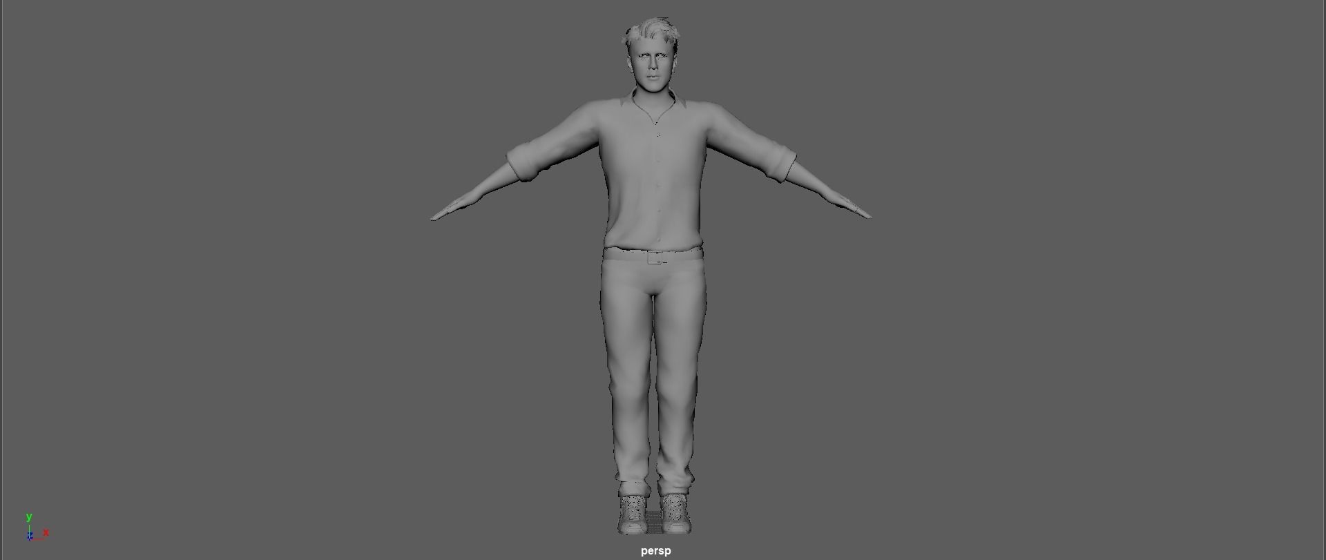 Ryan Gosling  Low-poly 3D model_23