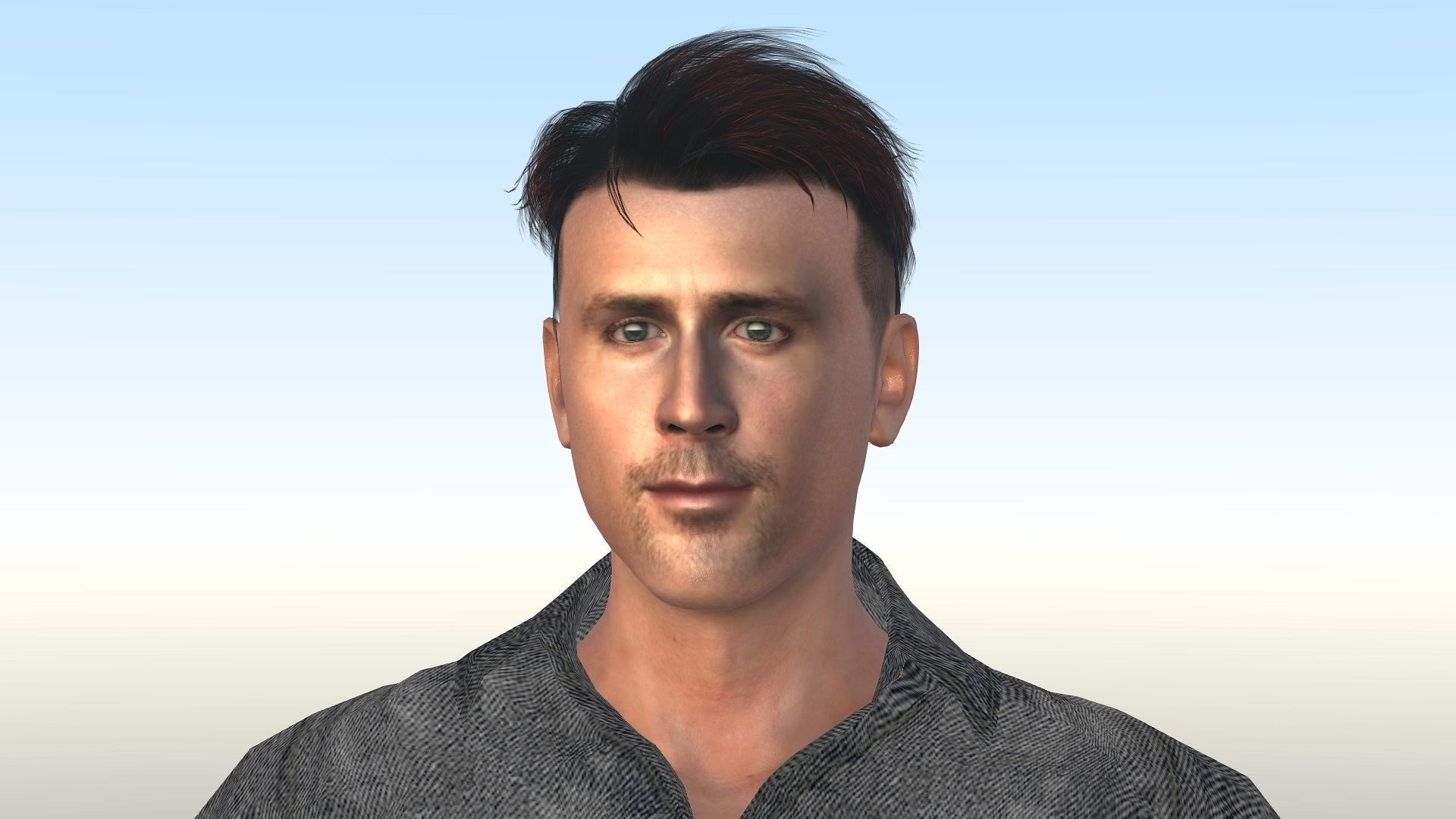 Ryan Gosling  Low-poly 3D model_22