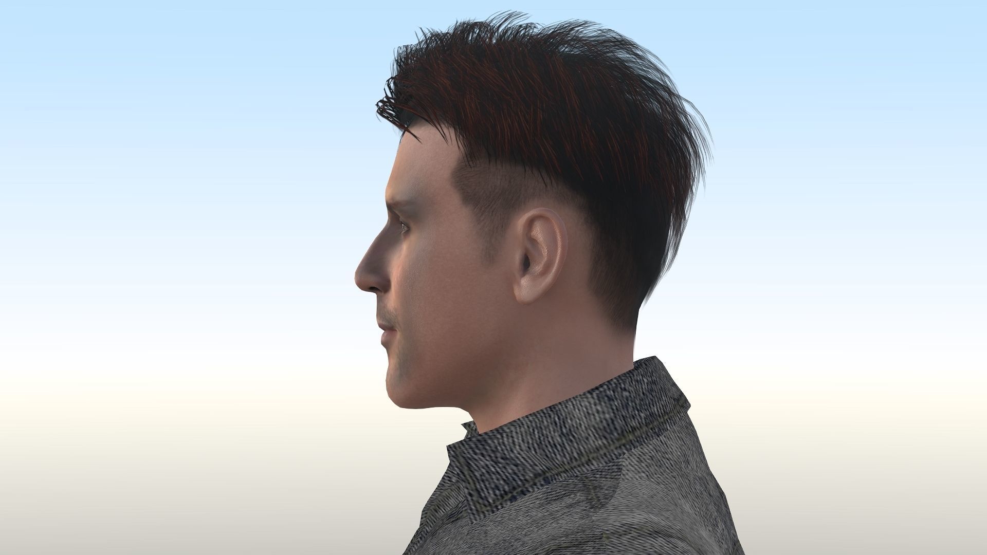 Ryan Gosling  Low-poly 3D model_16