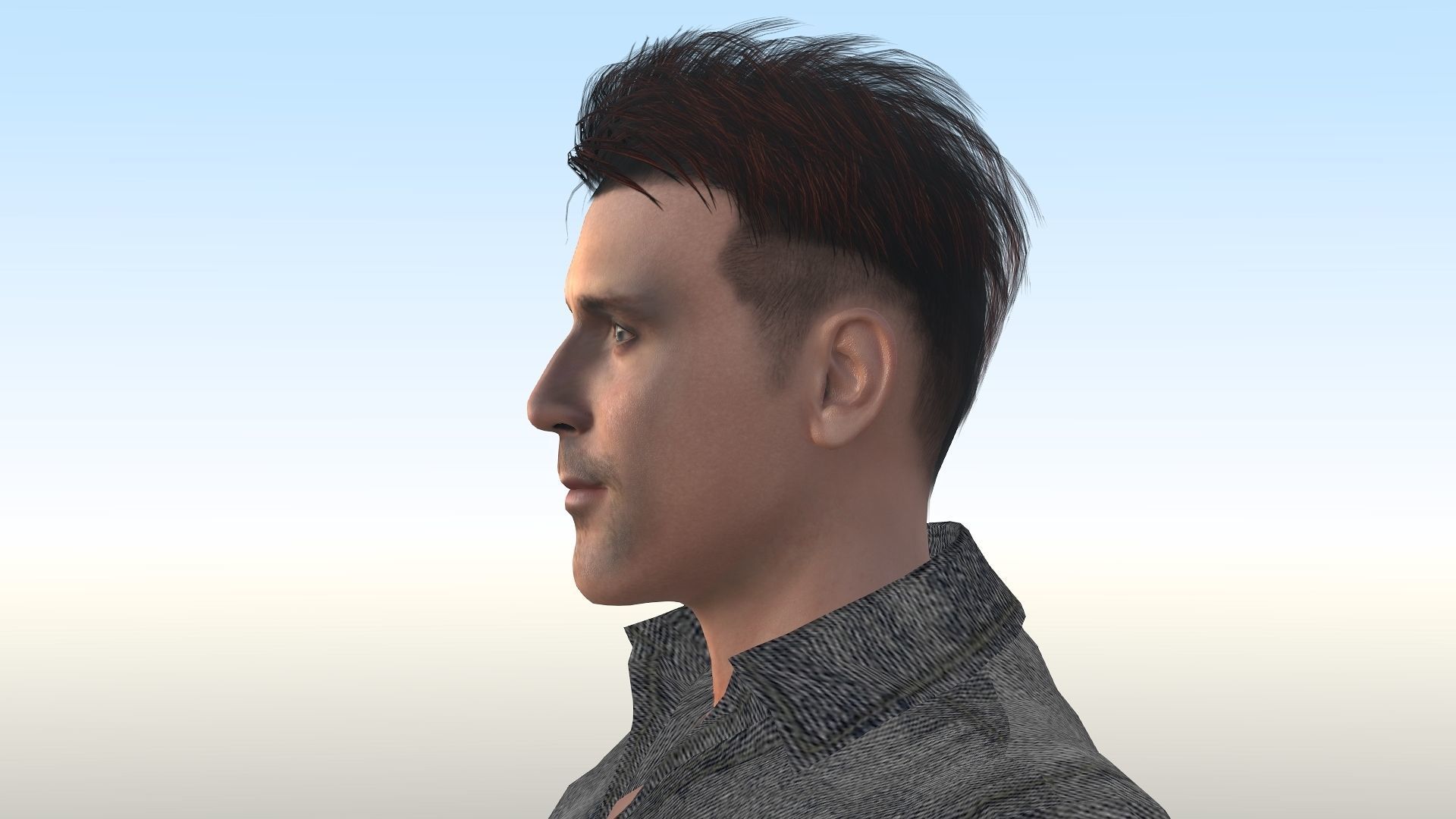 Ryan Gosling  Low-poly 3D model_17