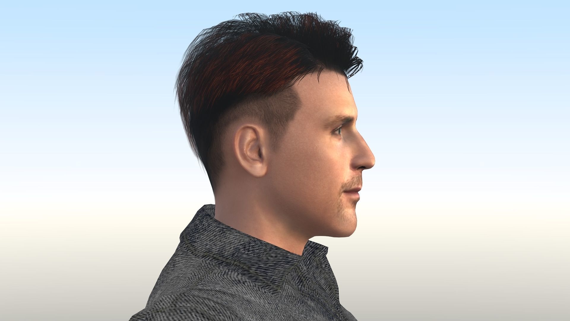 Ryan Gosling  Low-poly 3D model_8