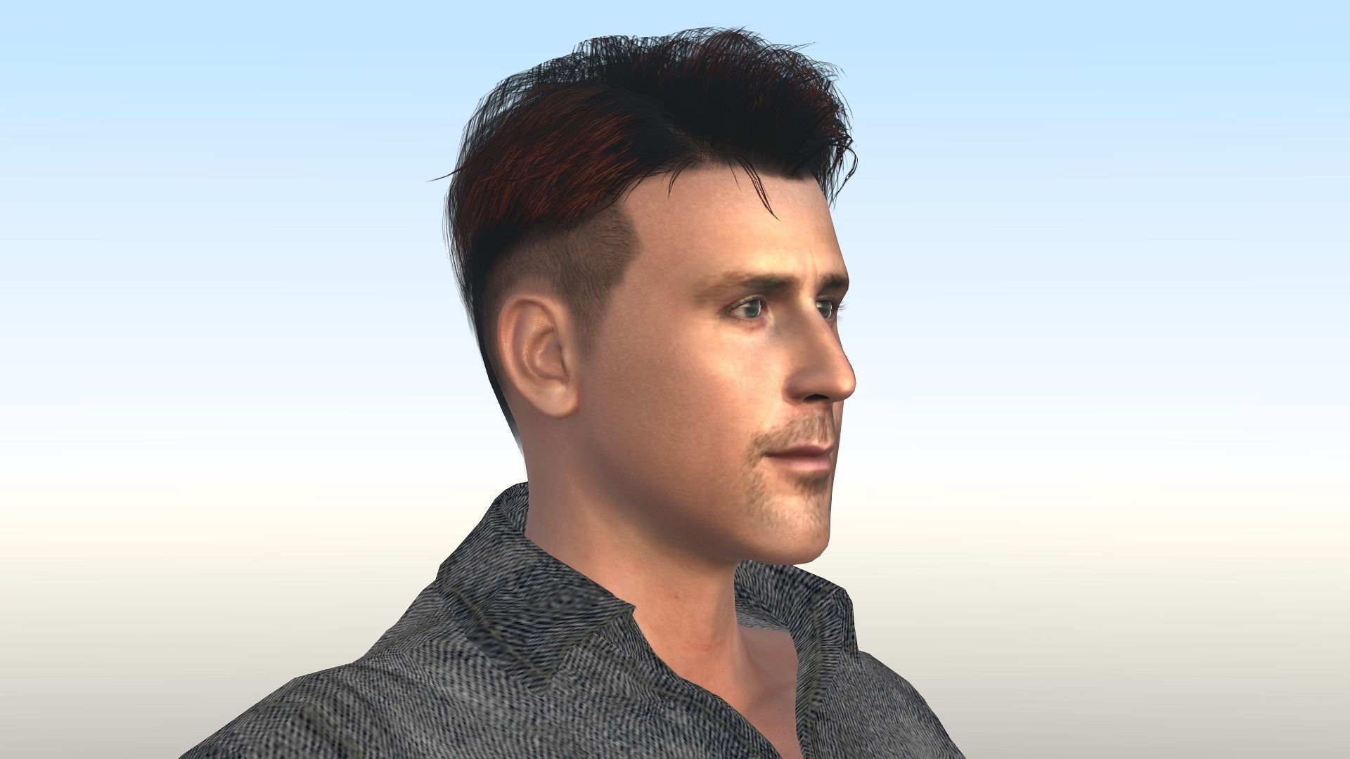 Ryan Gosling  Low-poly 3D model_6