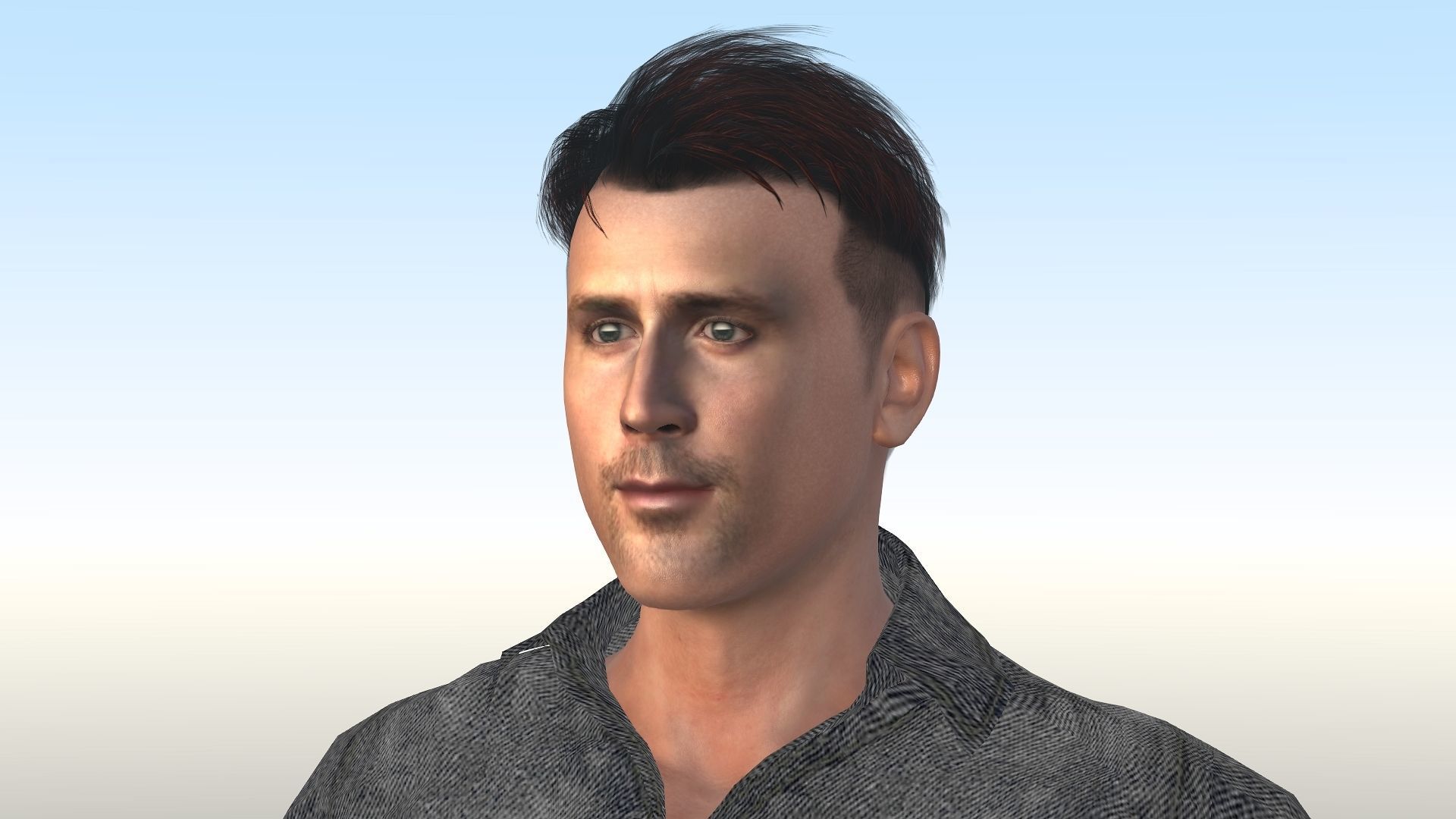 Ryan Gosling  Low-poly 3D model_20