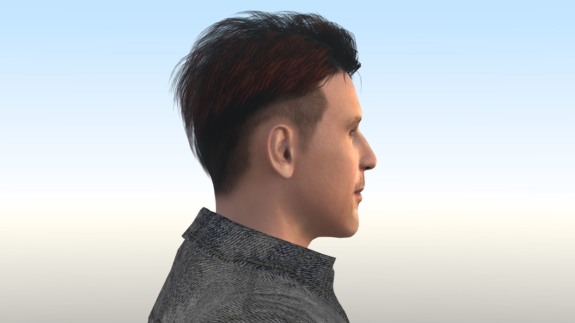 Ryan Gosling  Low-poly 3D model_9