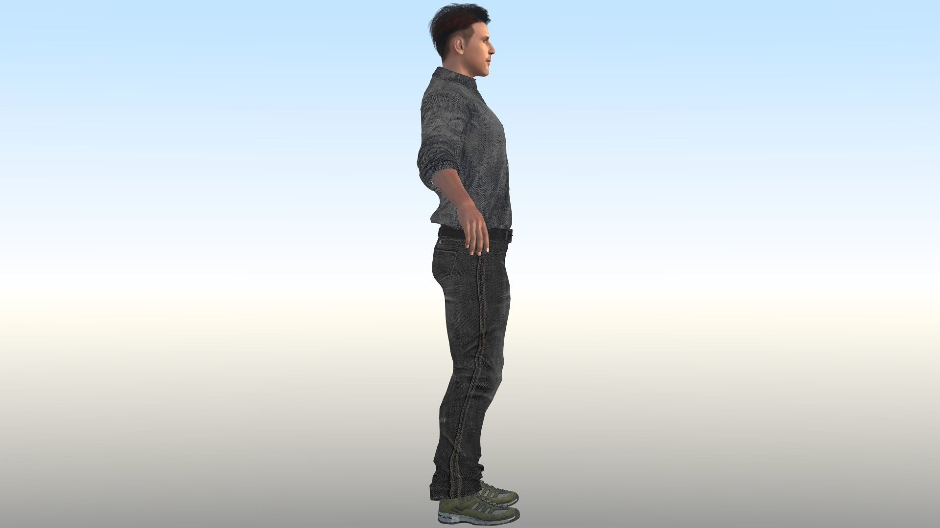 Ryan Gosling  Low-poly 3D model_2