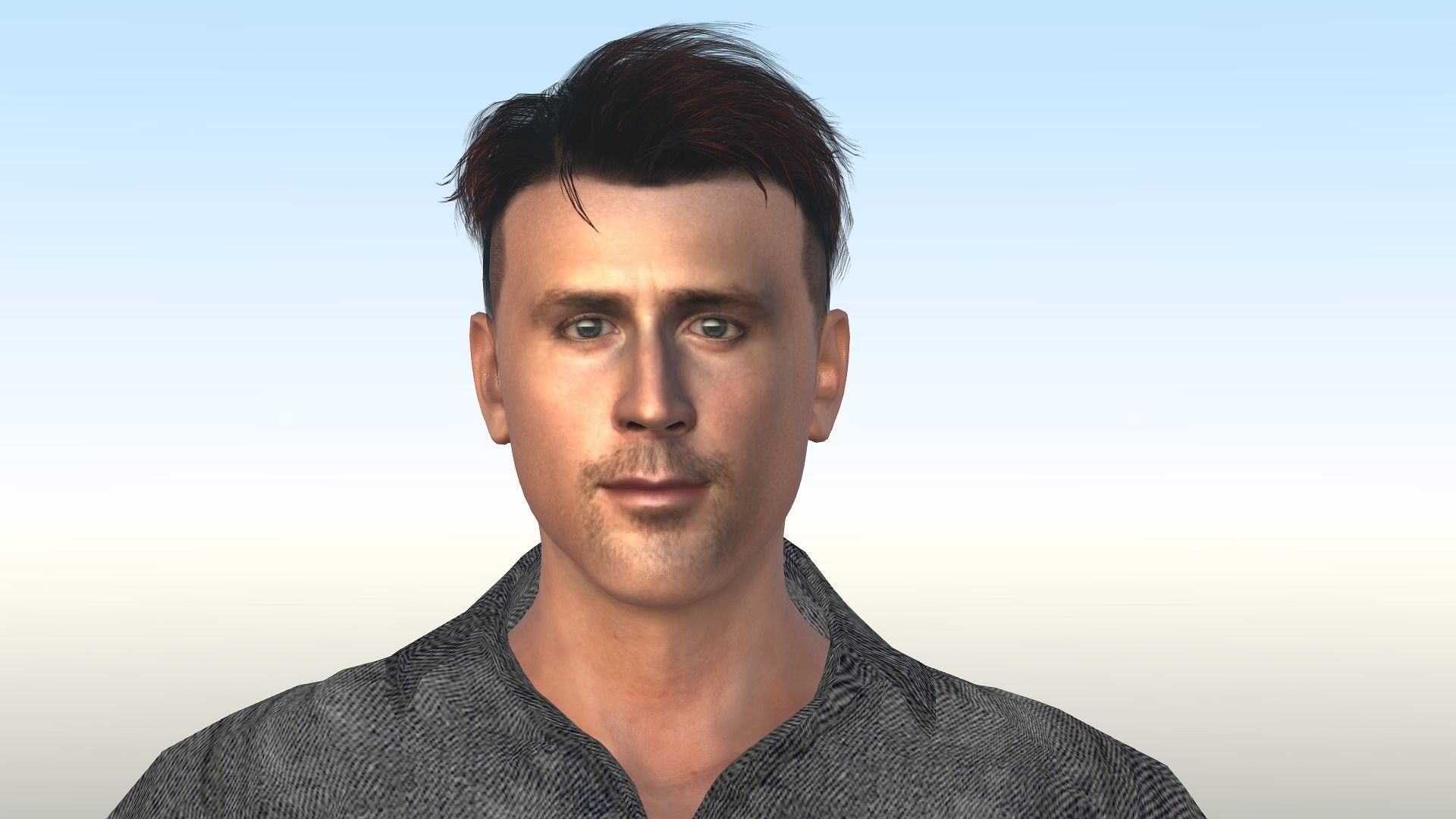 Ryan Gosling  Low-poly 3D model_5