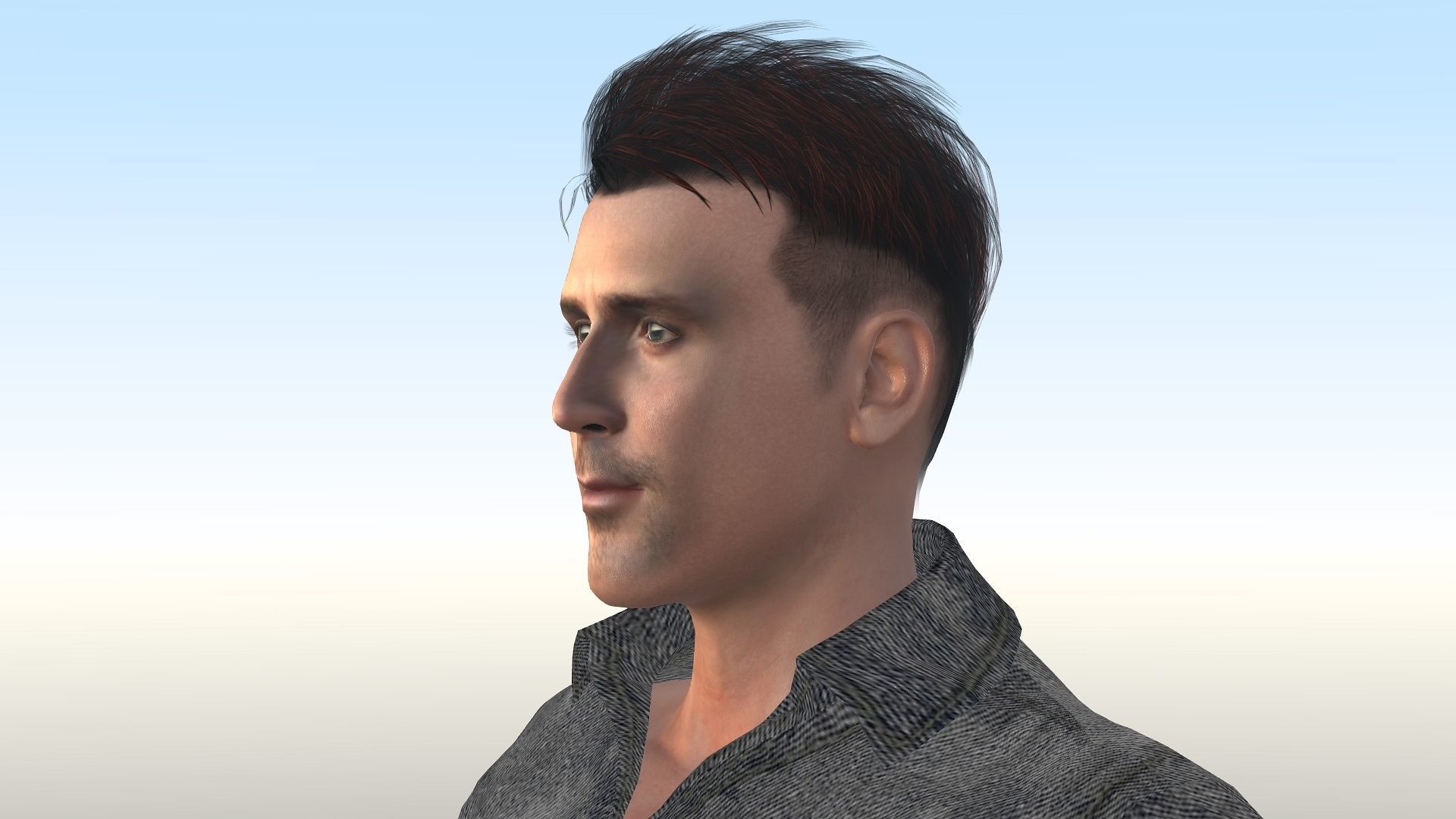 Ryan Gosling  Low-poly 3D model_18