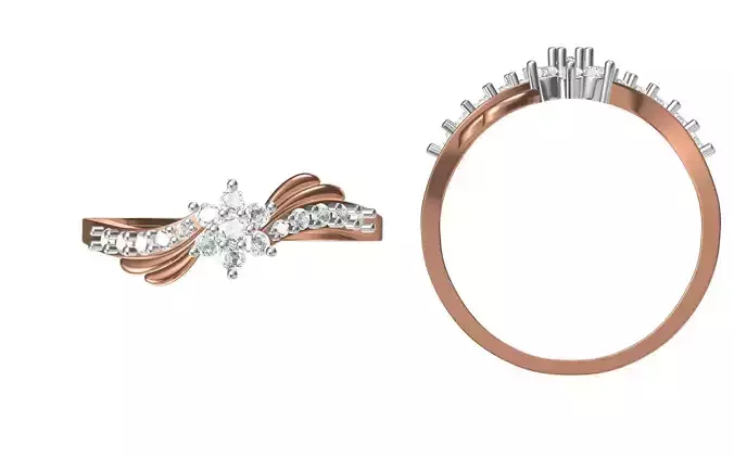 Light Weight Wedding Engagement Women Ring STL JCD Details 3D print model