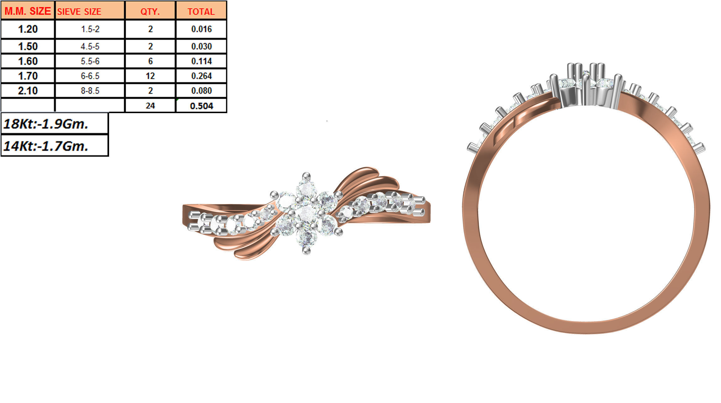 Light Weight Wedding Engagement Women Ring STL JCD Details 3D print model_1