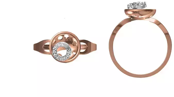 Light Weight Wedding Engagement Women Ring STL JCD Details