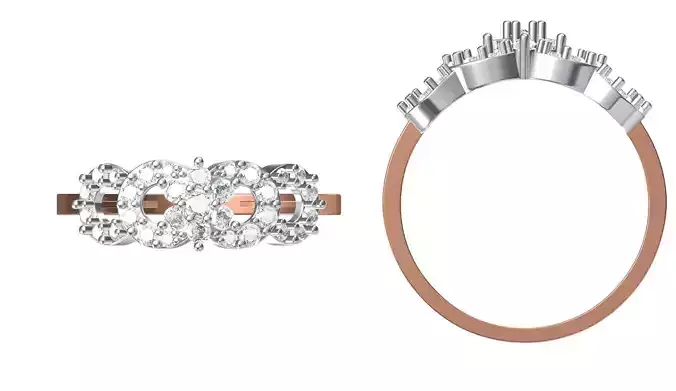 Light Weight Wedding Engagement Women Ring STL JCD Details