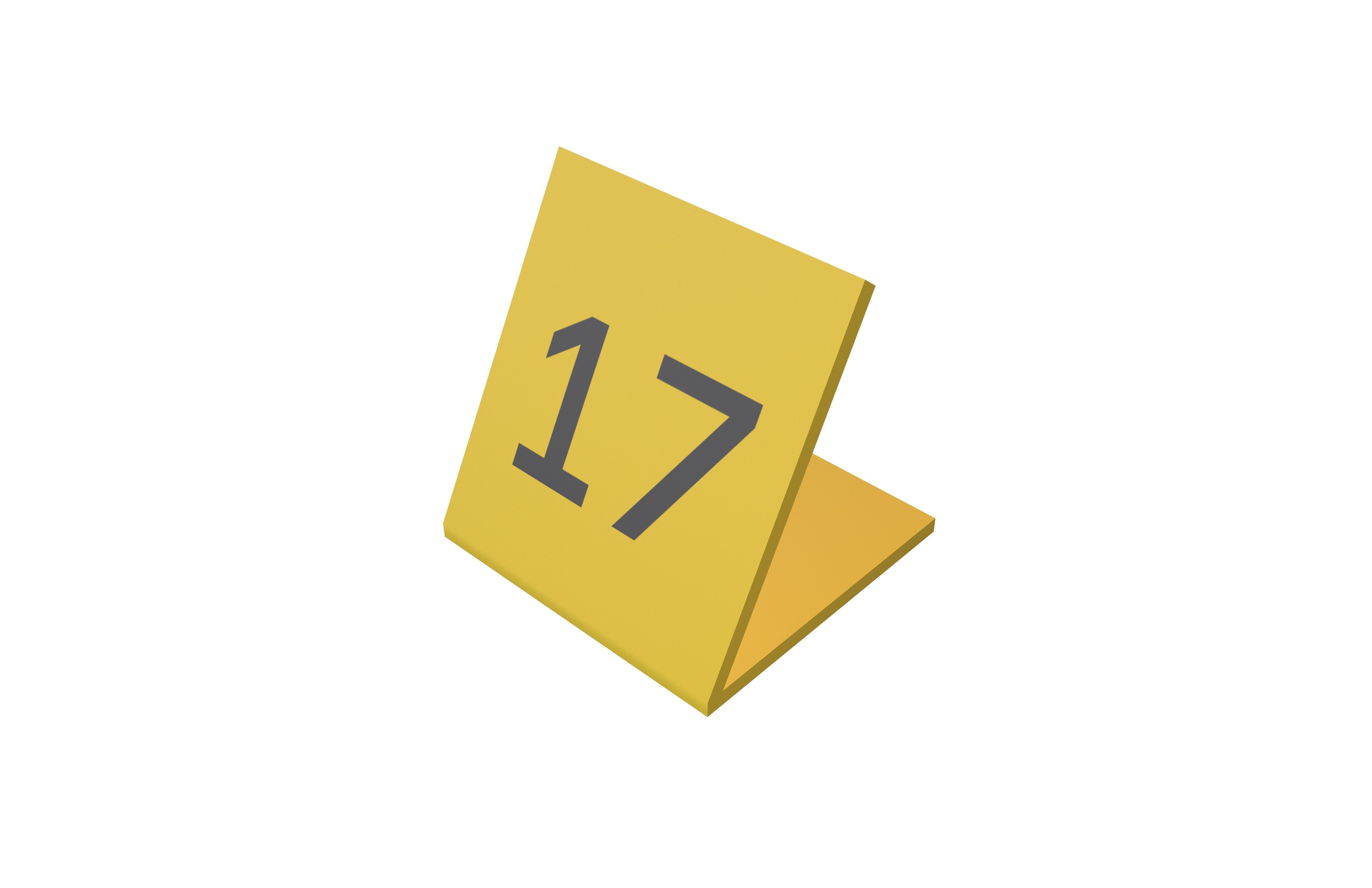 Crime Evidence Number Tag V1 Pack Vol1 Low-poly 3D model_35