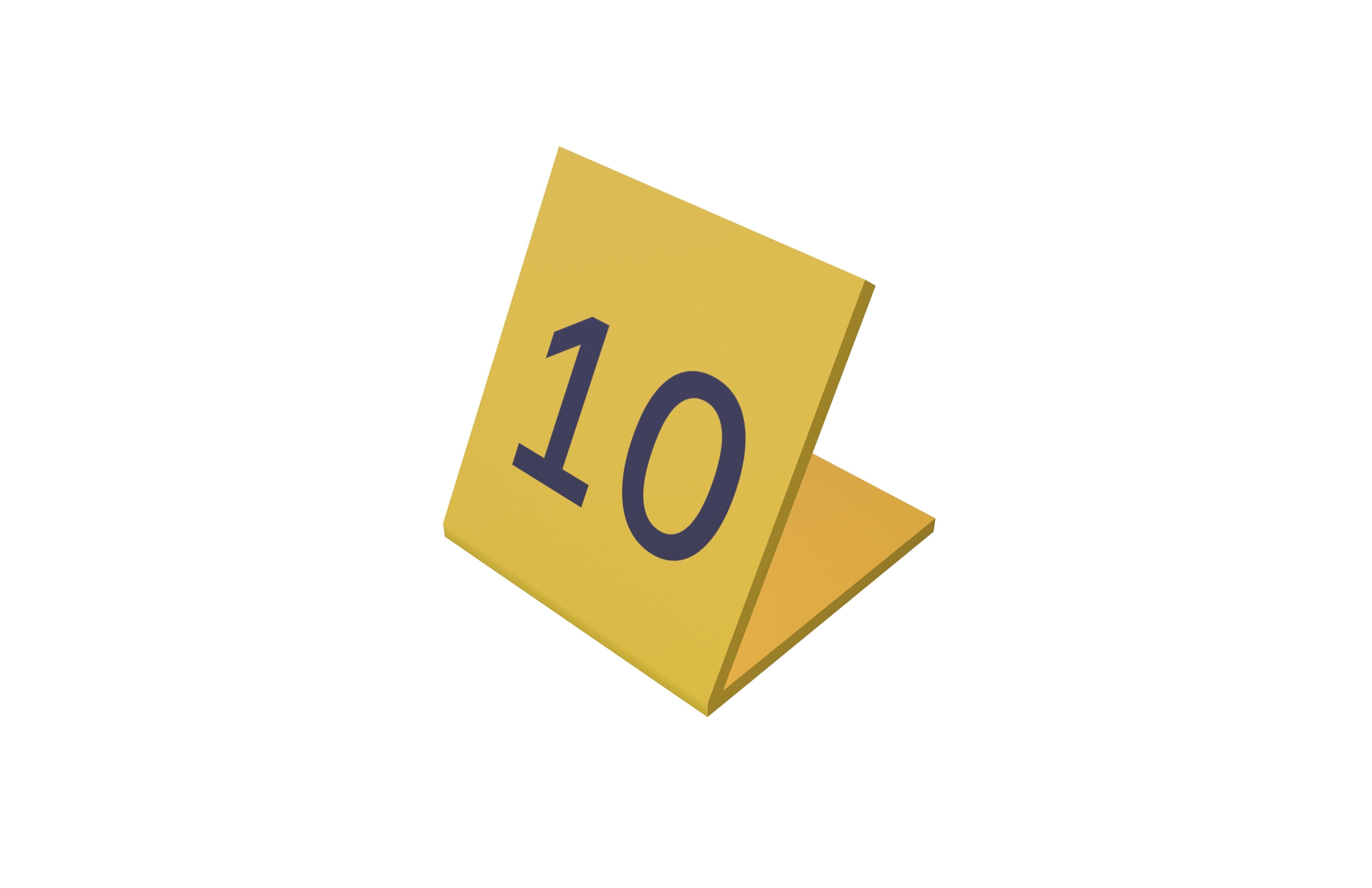 Crime Evidence Number Tag V1 Pack Vol1 Low-poly 3D model_7