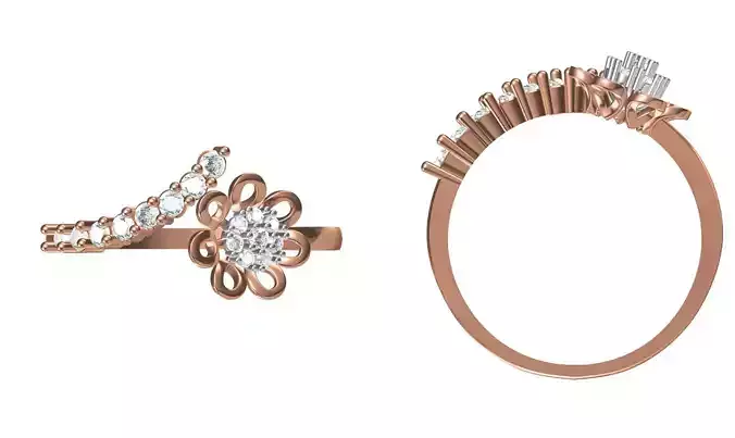 Light Weight Wedding Engagement Women Ring STL JCD Details