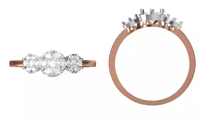 Light Weight Wedding Engagement Women Ring STL JCD Details