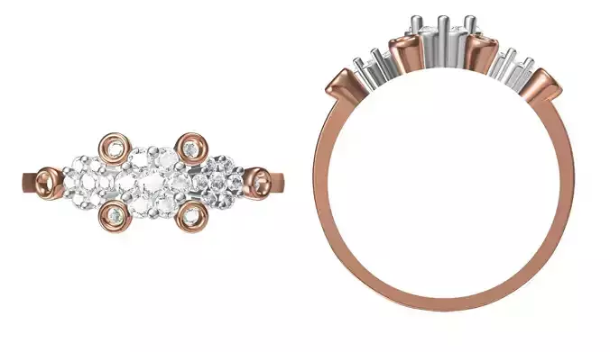 Light Weight Wedding Engagement Women Ring STL JCD Details