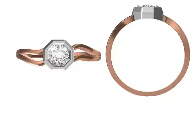 Light Weight Wedding Engagement Women Ring STL JCD Details