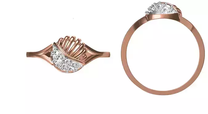 Light Weight Wedding Engagement Women Ring STL JCD Details