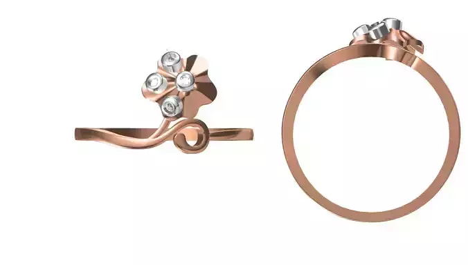 Light Weight Wedding Engagement Women Ring STL JCD Details