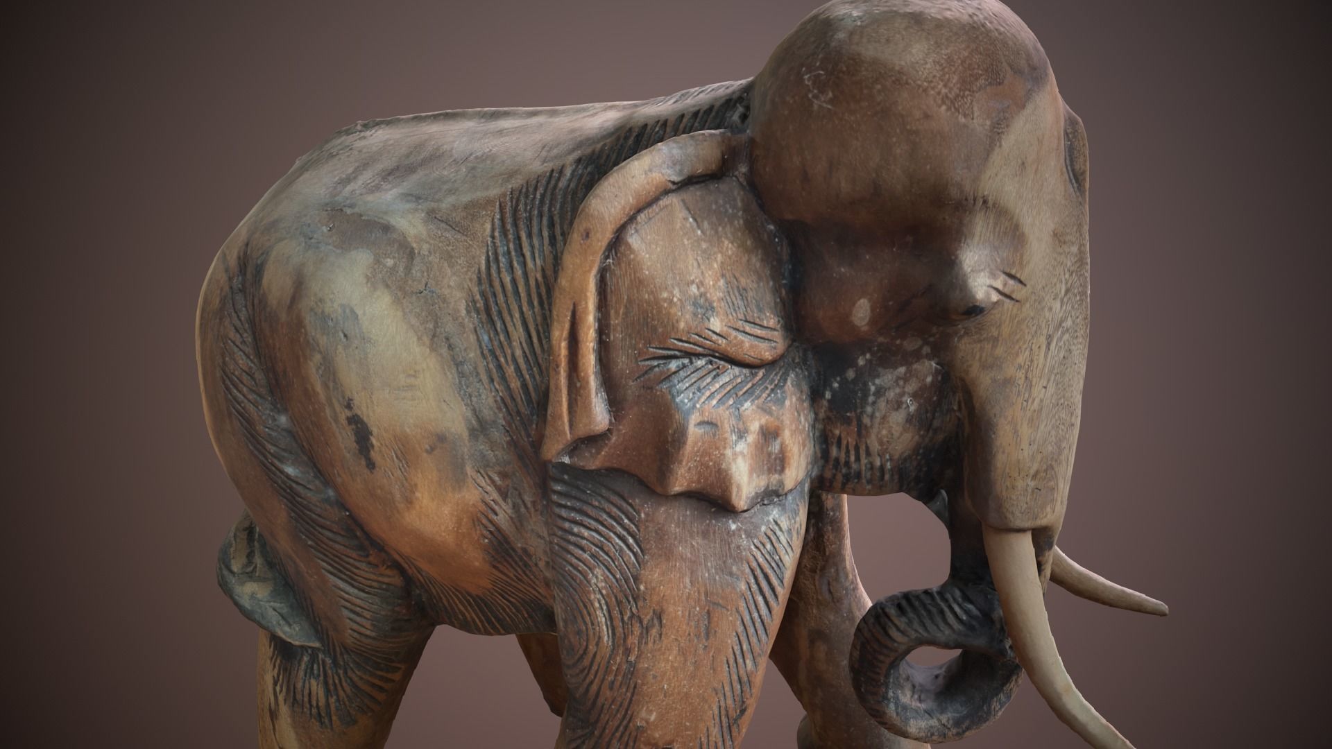 Elephant Sculpture 3D model_10