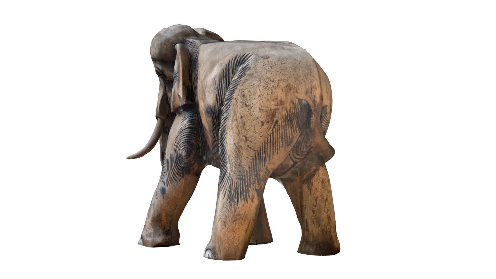 Elephant Sculpture 3D model_16