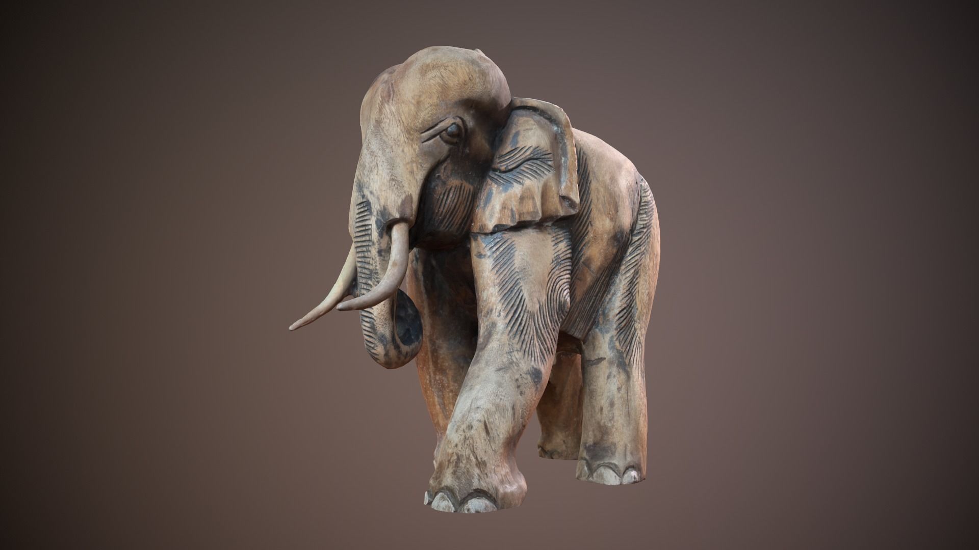 Elephant Sculpture 3D model_8