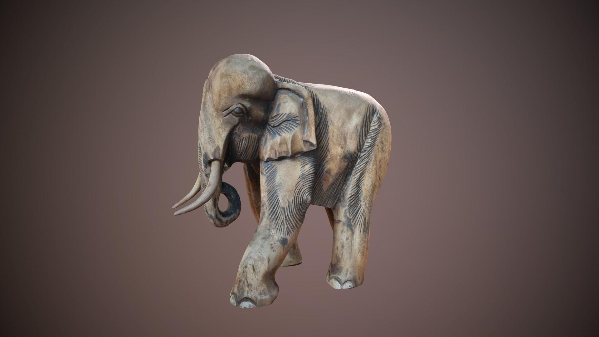 Elephant Sculpture 3D model_5