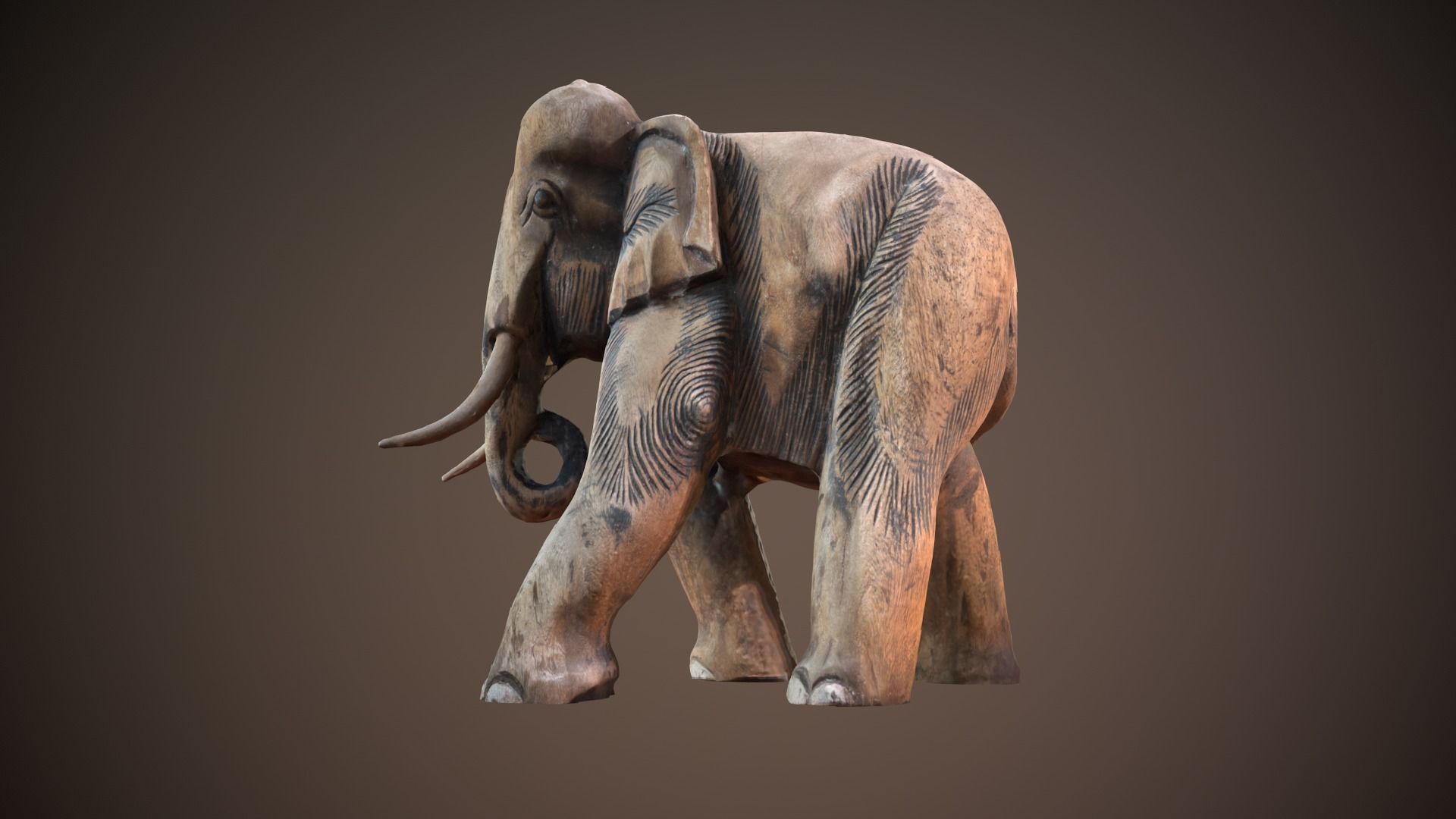 Elephant Sculpture 3D model_7