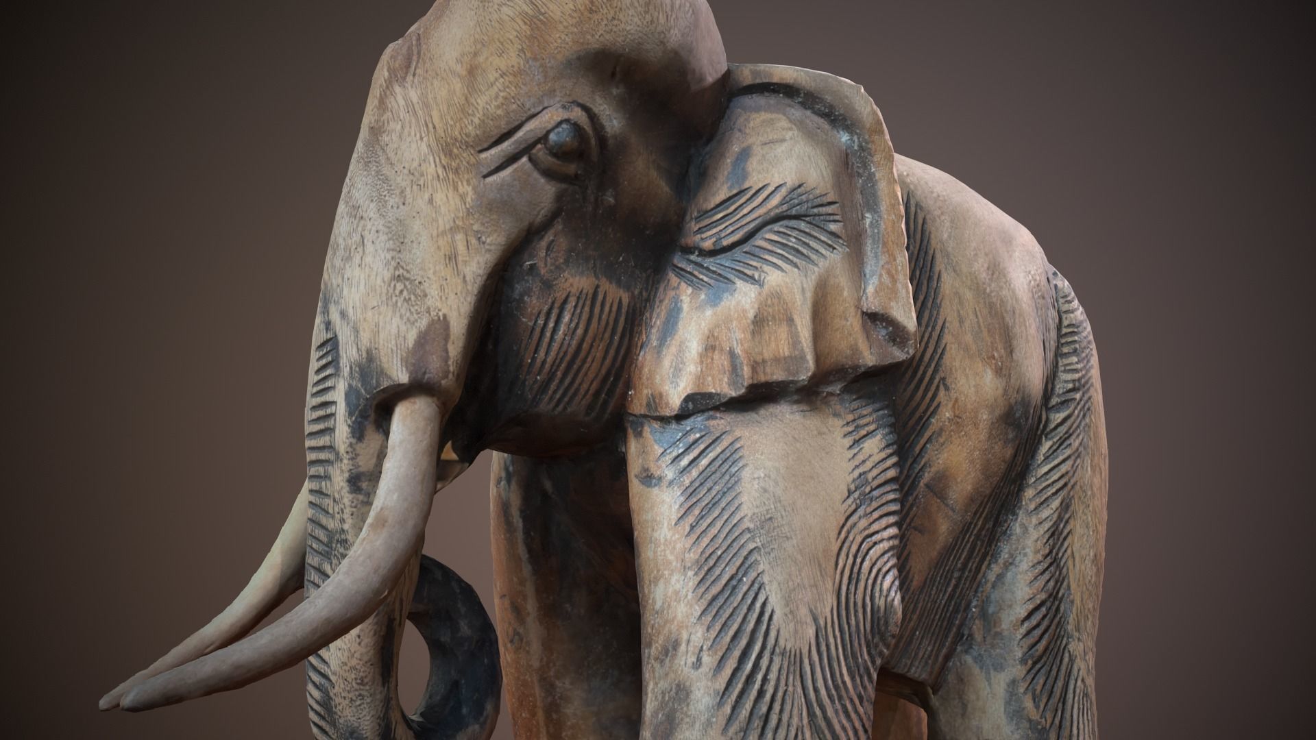 Elephant Sculpture 3D model_9