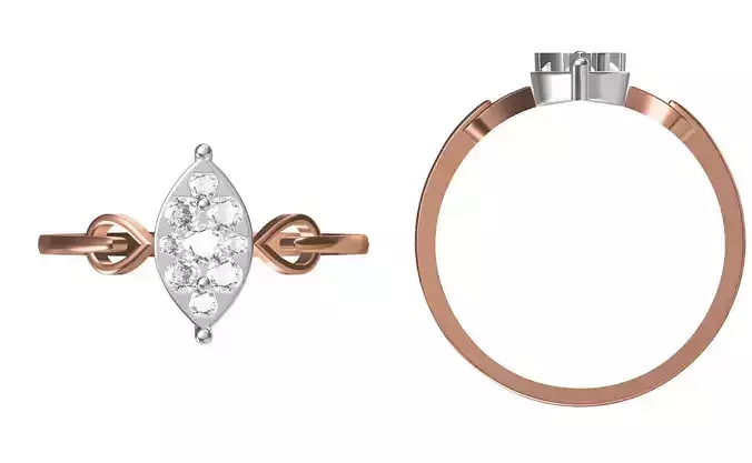 Light Weight Wedding Engagement Women Ring STL JCD Details