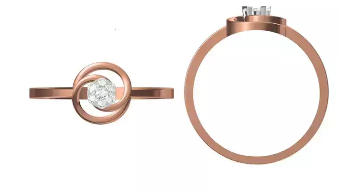 Light Weight Wedding Engagement Women Ring STL JCD Details