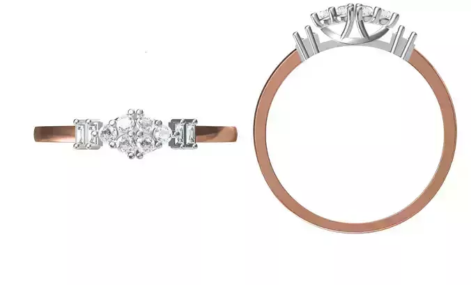 Light Weight Wedding Engagement Women Ring STL JCD Details