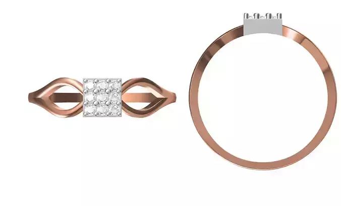 Light Weight Wedding Engagement Women Ring STL JCD Details