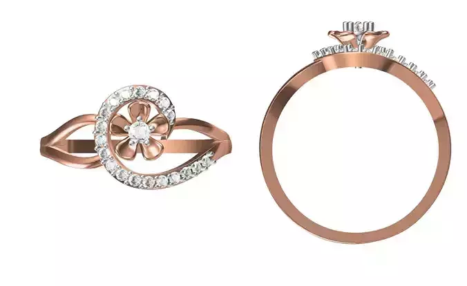 Light Weight Wedding Engagement Women Ring STL JCD Details