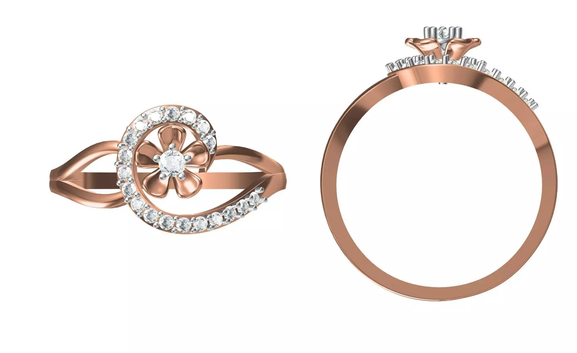 Light Weight Wedding Engagement Women Ring STL JCD Details 3D print model