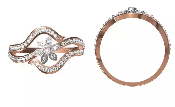 Light Weight Wedding Engagement Women Ring STL JCD Details