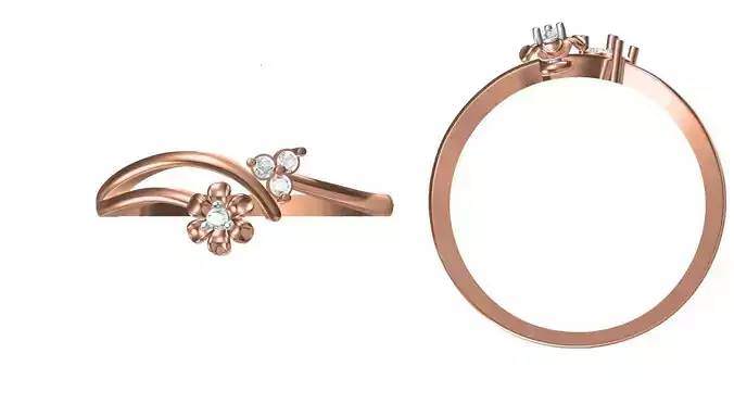 Light Weight Wedding Engagement Women Ring STL JCD Details