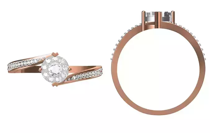 Light Weight Wedding Engagement Women Ring STL JCD Details