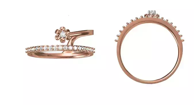 Light Weight Wedding Engagement Women Ring STL JCD Details