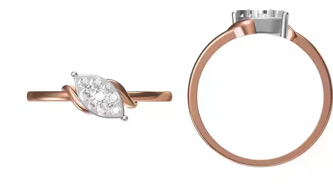 Light Weight Wedding Engagement Women Ring STL JCD Details