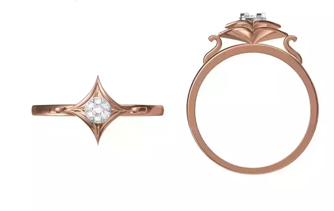 Light Weight Wedding Engagement Women Ring STL JCD Details