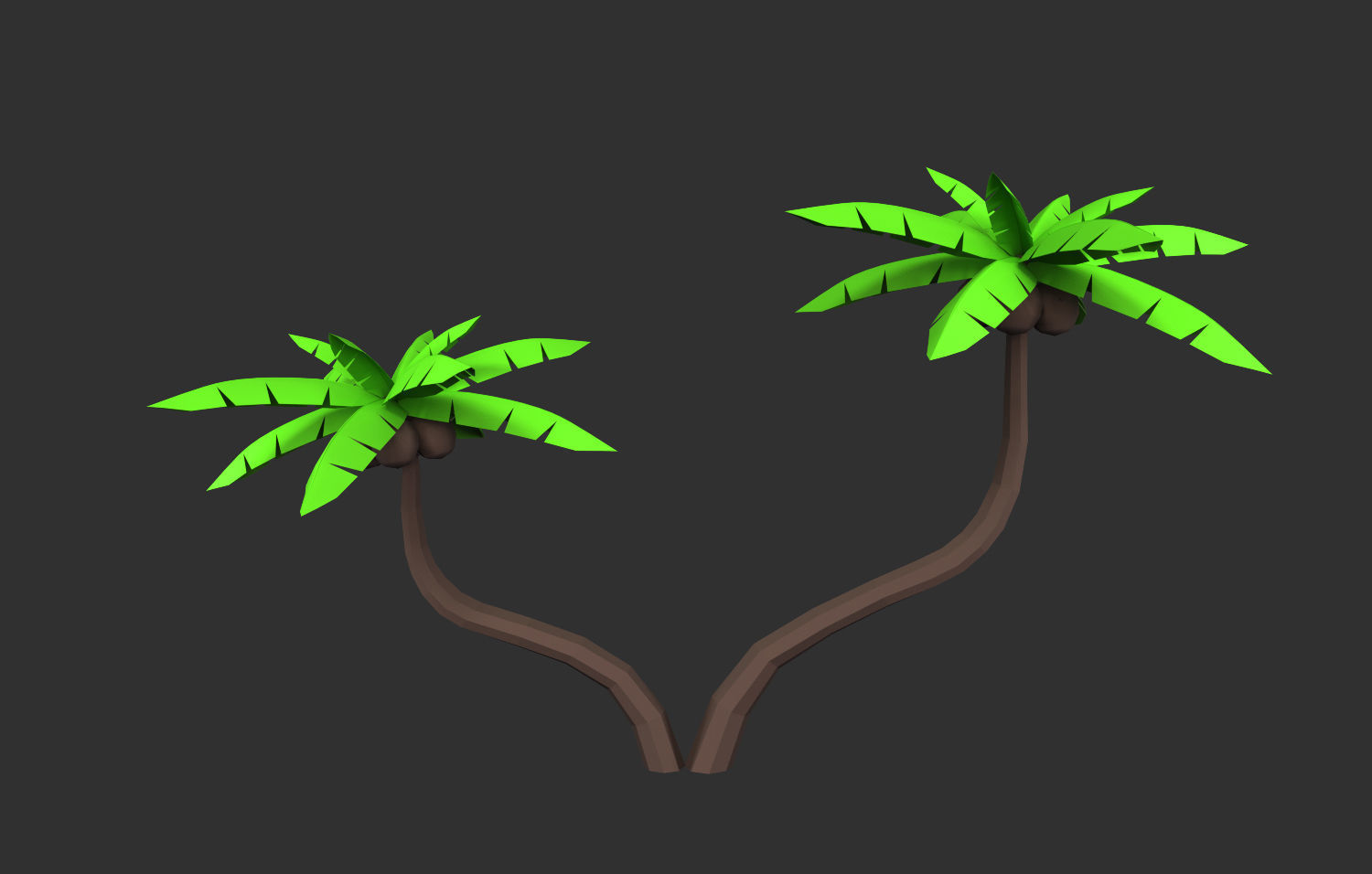 Coconut Tree  Low-poly 3D model_27