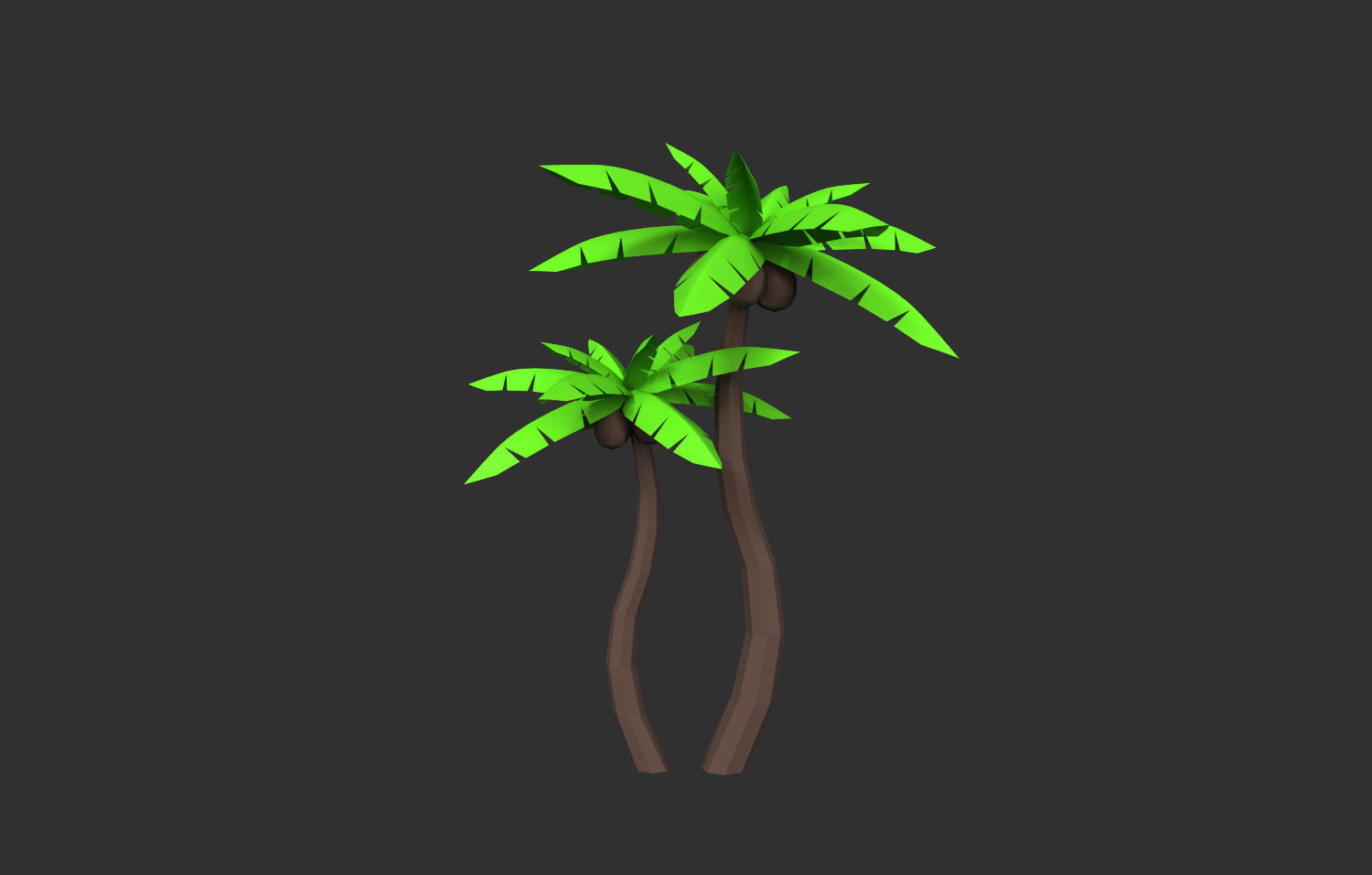 Coconut Tree  Low-poly 3D model_21
