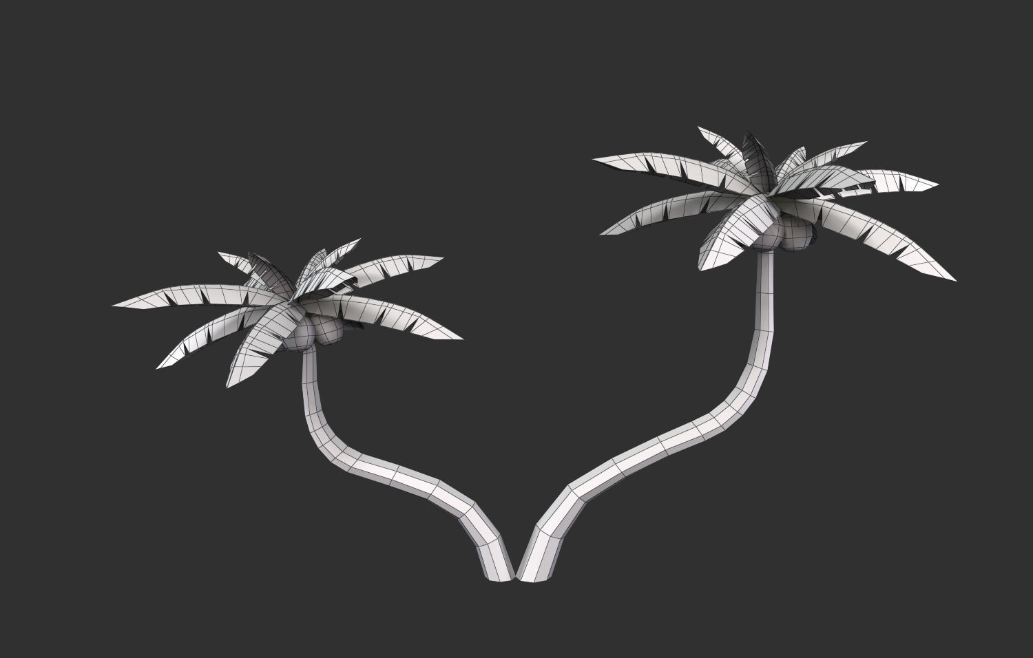 Coconut Tree  Low-poly 3D model_28