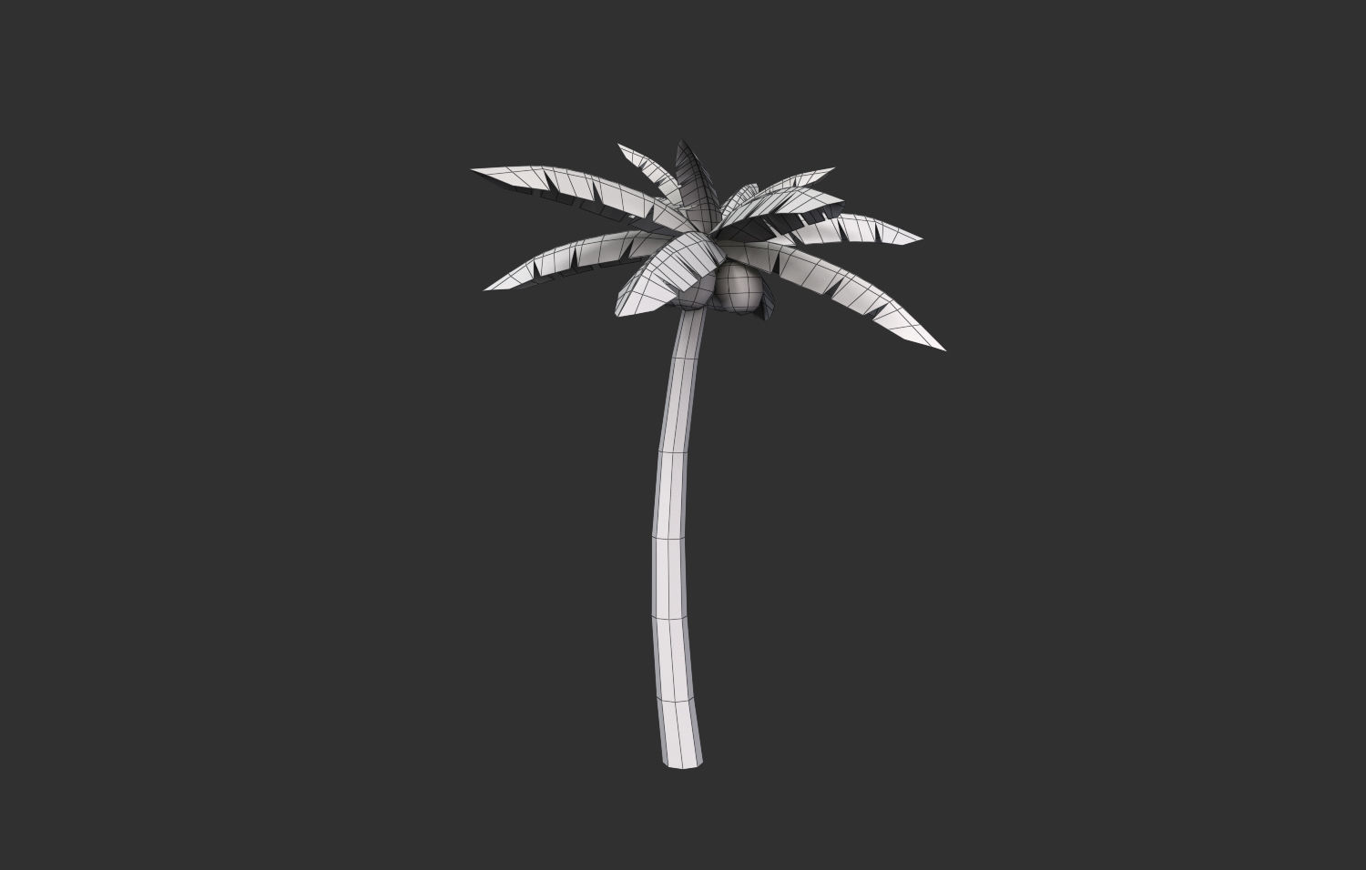 Coconut Tree  Low-poly 3D model_6