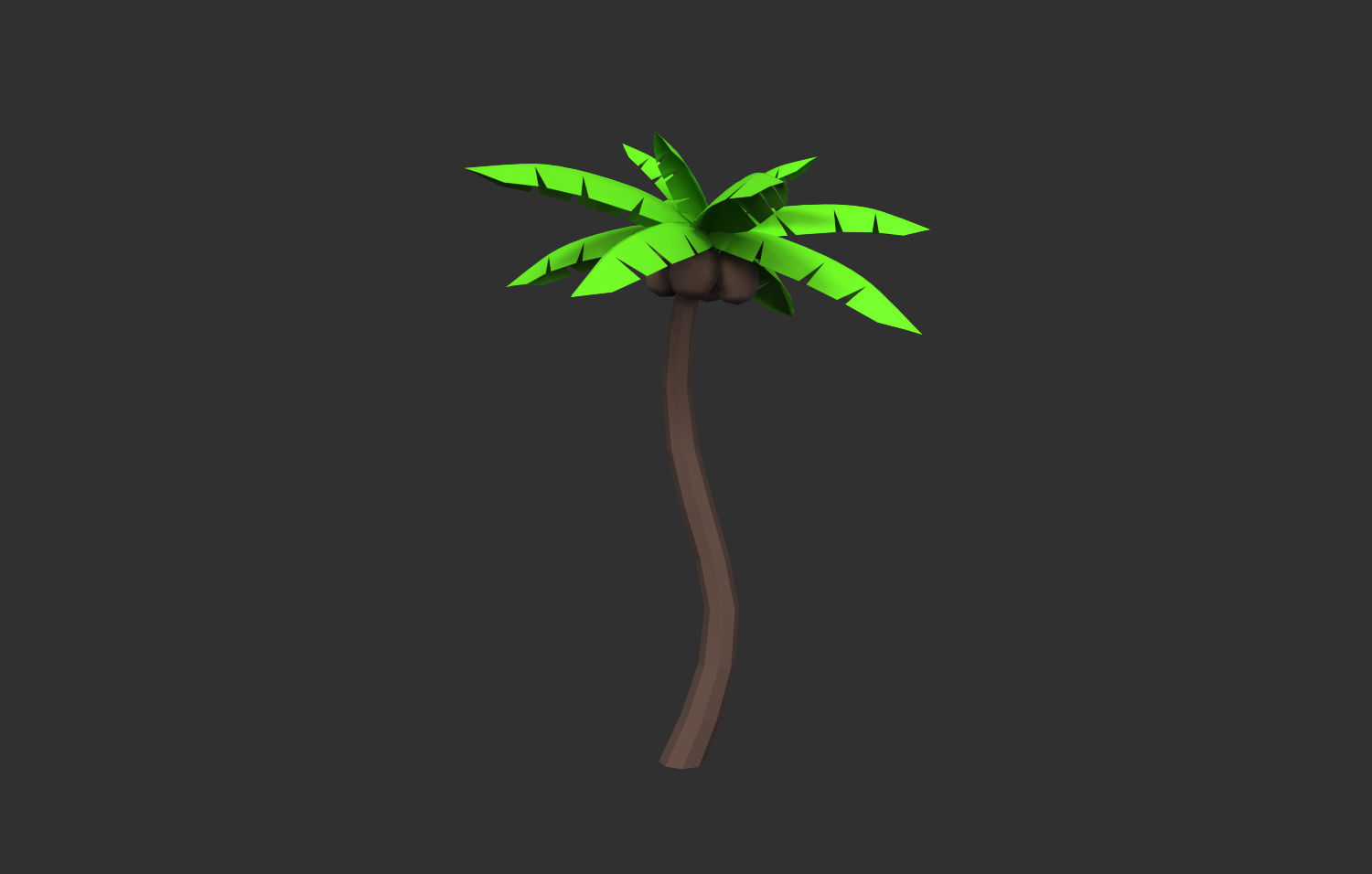 Coconut Tree  Low-poly 3D model_7