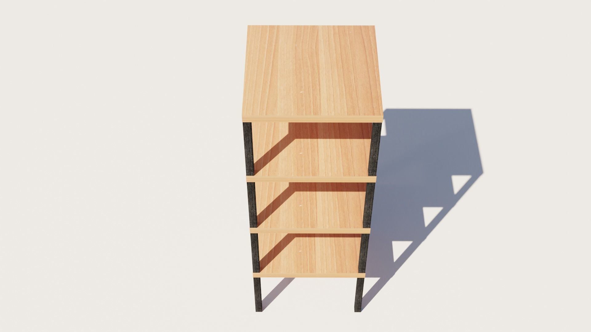 steel shelves Low-poly 3D model_4