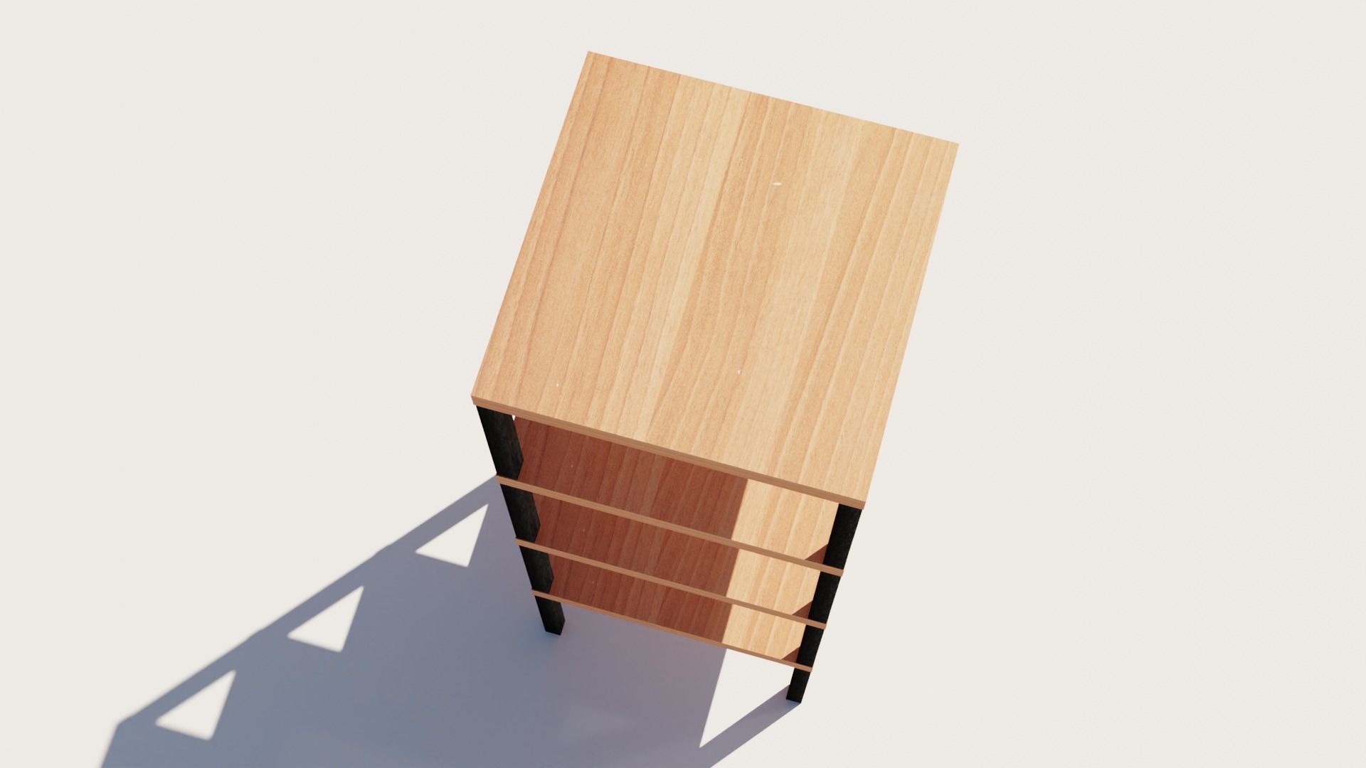 steel shelves Low-poly 3D model_6