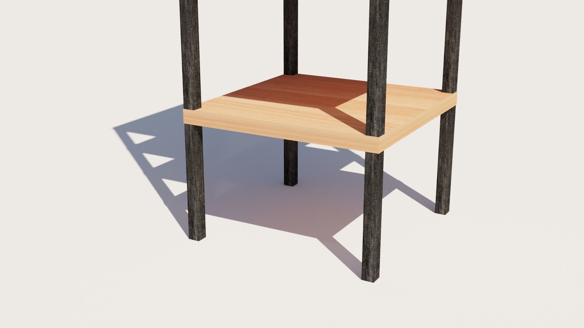 steel shelves Low-poly 3D model_5